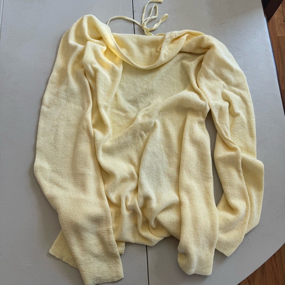 MESHKI Zahra long sleeve open back midi knit dress. - Picture 8 of 12